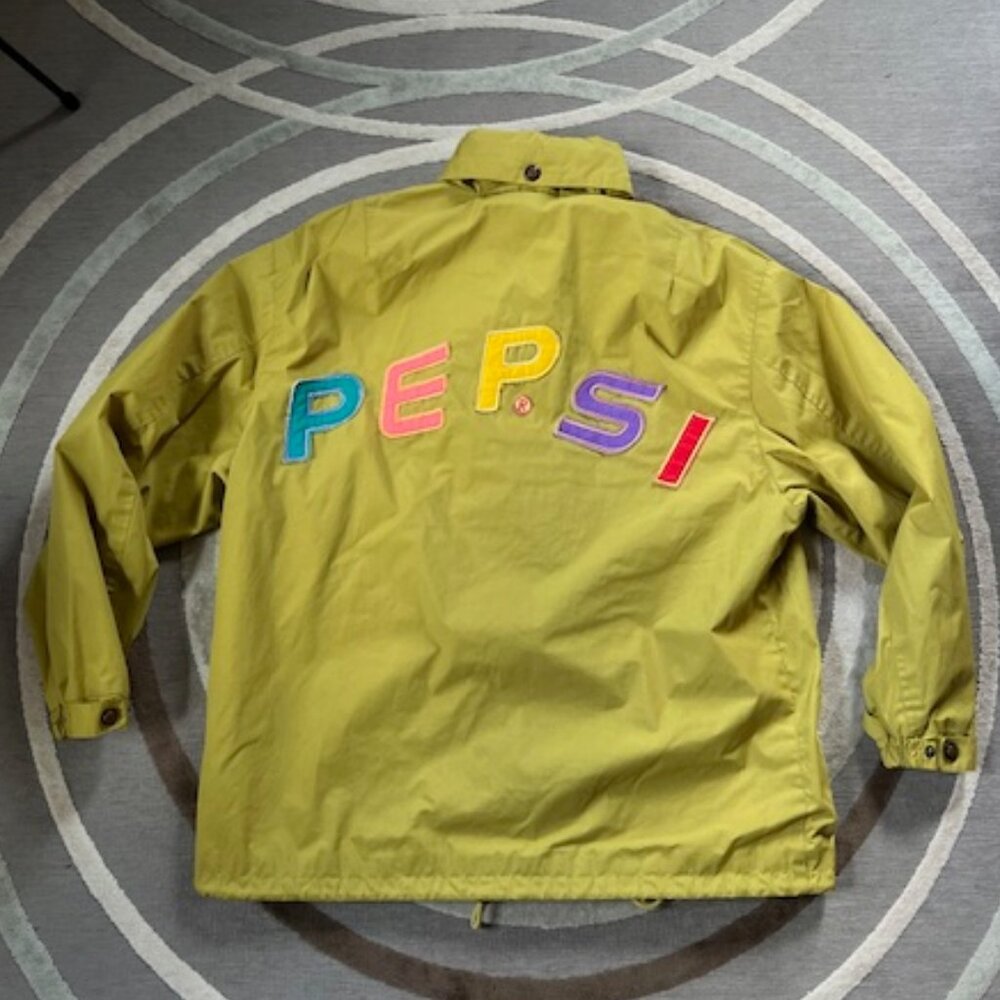 VINTAGE ANGELO LITRICO  PEPSI Collection WINDBREAKER HOODED JACKET Men's Medium